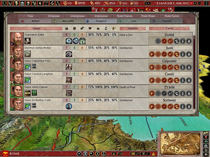 Скриншот из игры Europa Universalis: Rome Vae Victis