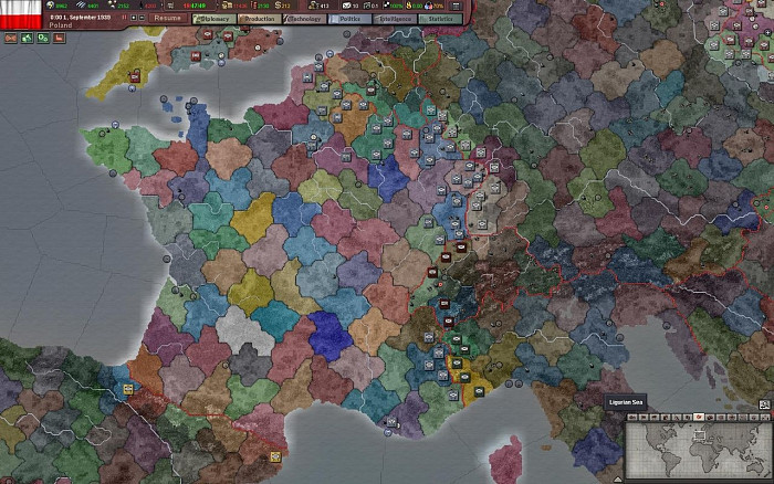 Скриншот из игры Hearts of Iron 3