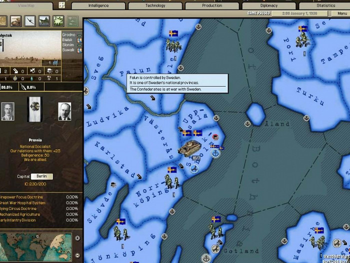 Скриншот из игры Hearts of Iron 2: Doomsday - Armageddon
