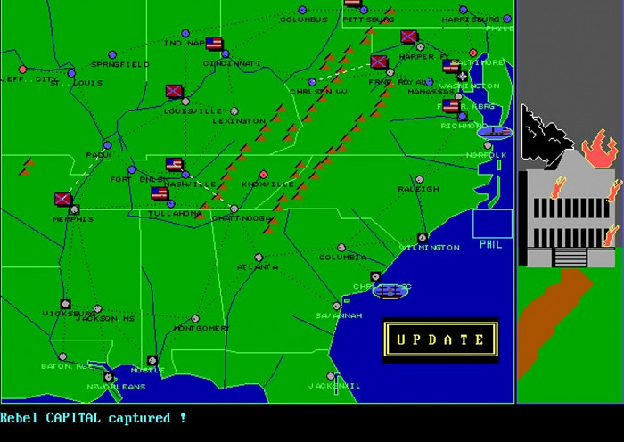 Скриншот из игры VGA Civil War StrategyW.R. Hutsell