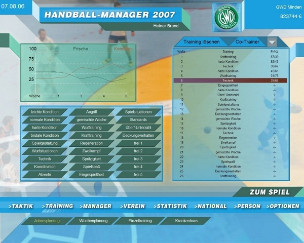 Скриншот из игры Handball Manager 2007