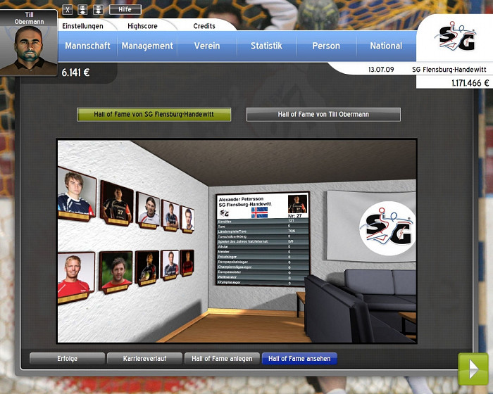 Скриншот из игры Handball Manager 2010