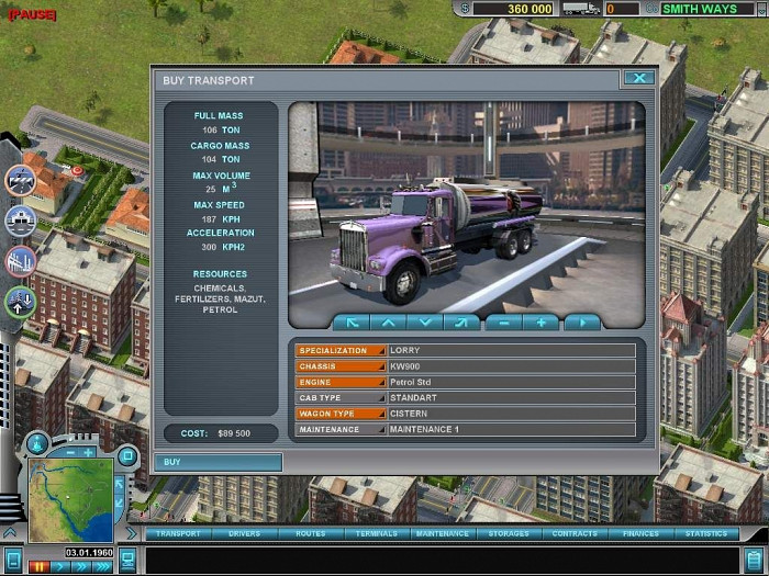 Скриншот из игры Hard Truck Tycoon