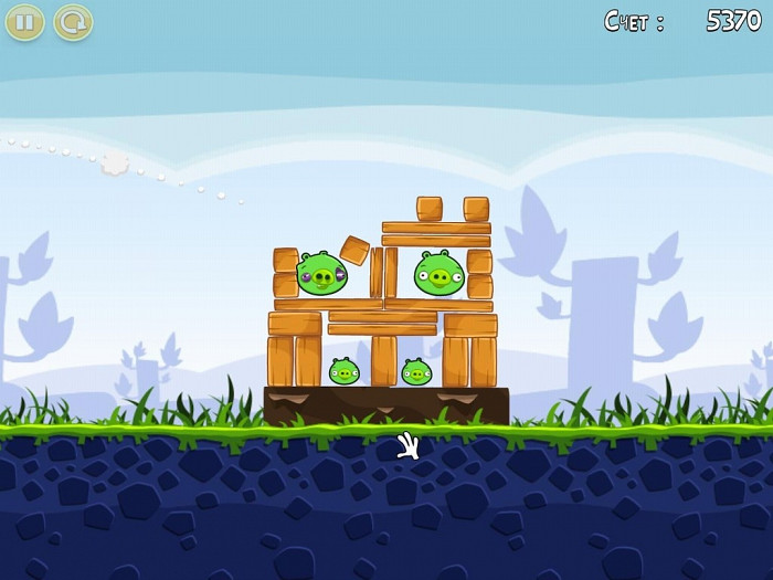 Скриншот из игры Angry Birds