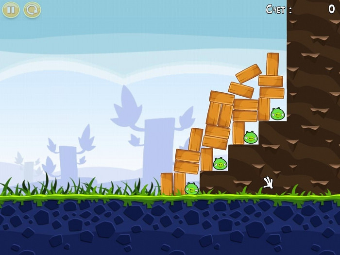 Скриншот из игры Angry Birds