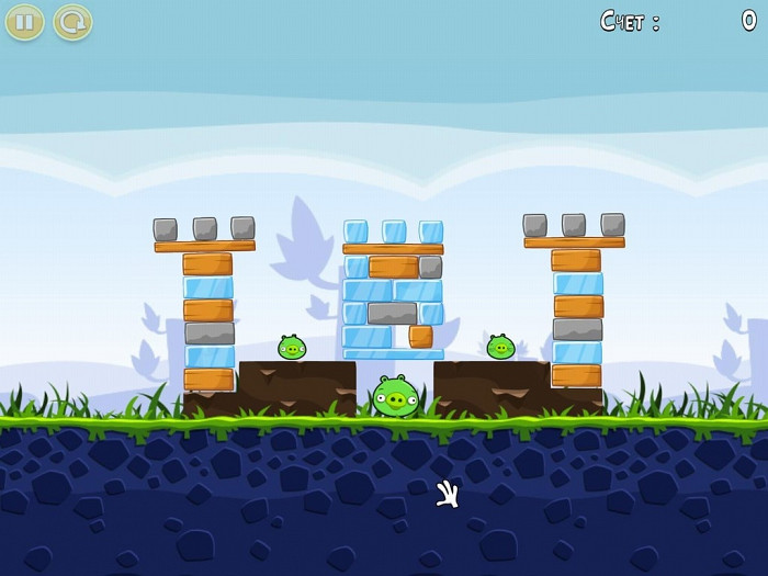 Скриншот из игры Angry Birds