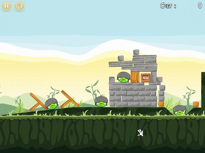 Скриншот из игры Angry Birds