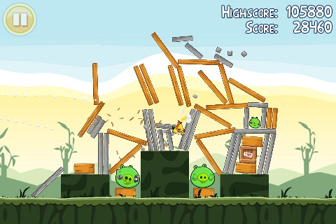 Скриншот из игры Angry Birds