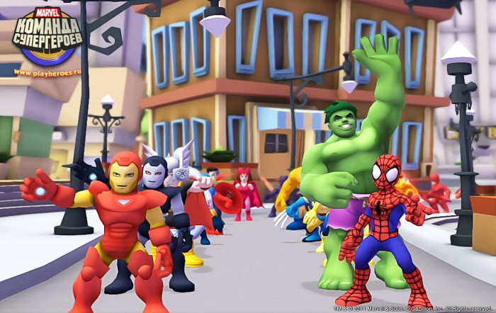 Скриншот из игры Marvel Super Hero Squad Online