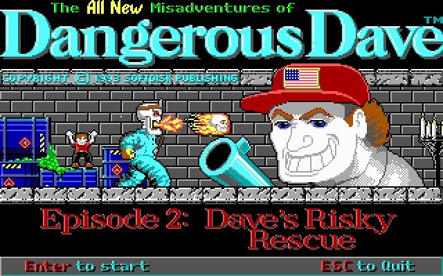 Скриншот из игры Dangerous Dave's Risky Rescue