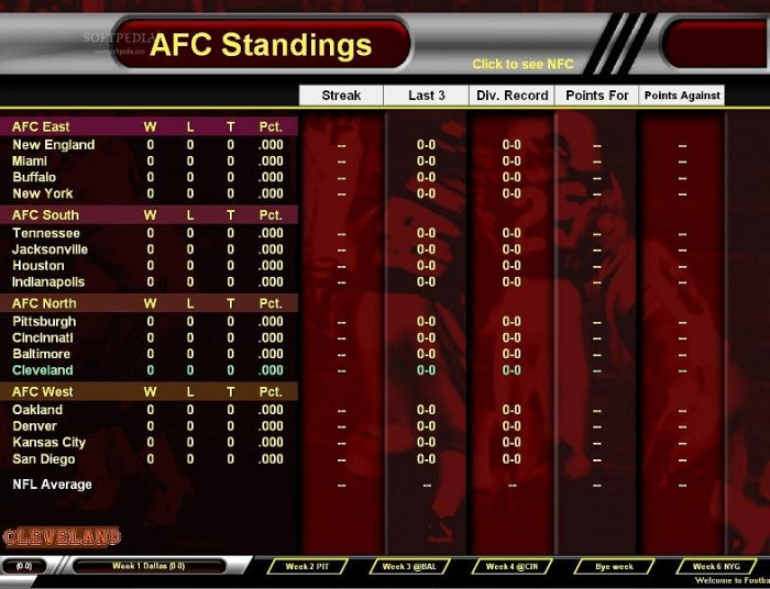Скриншот из игры Football Mogul 2009