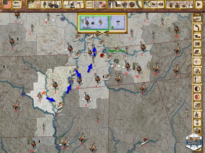 Скриншот из игры Gary Grigsby's War Between the States