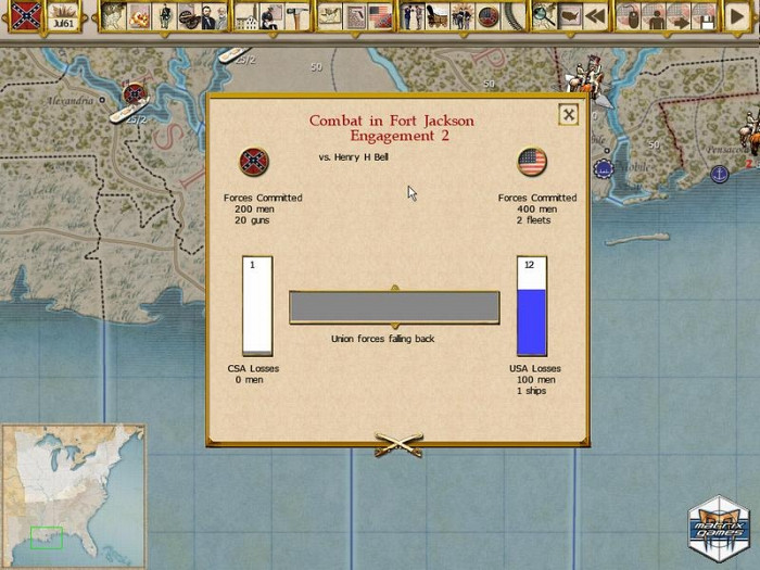 Скриншот из игры Gary Grigsby's War Between the States