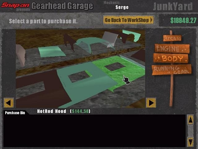 Скриншот из игры Gearhead Garage: The Virtual Mechanic