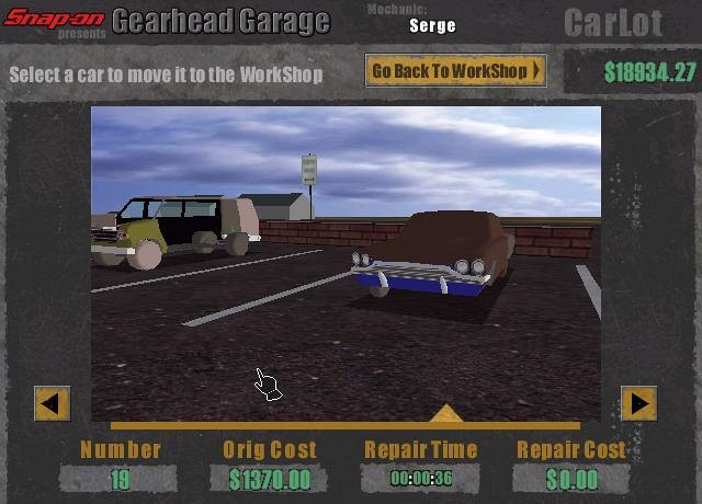 Скриншот из игры Gearhead Garage: The Virtual Mechanic