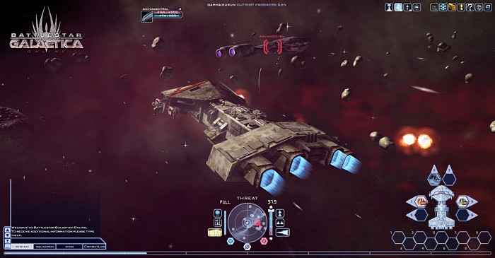 Скриншот из игры Battlestar Galactica Online