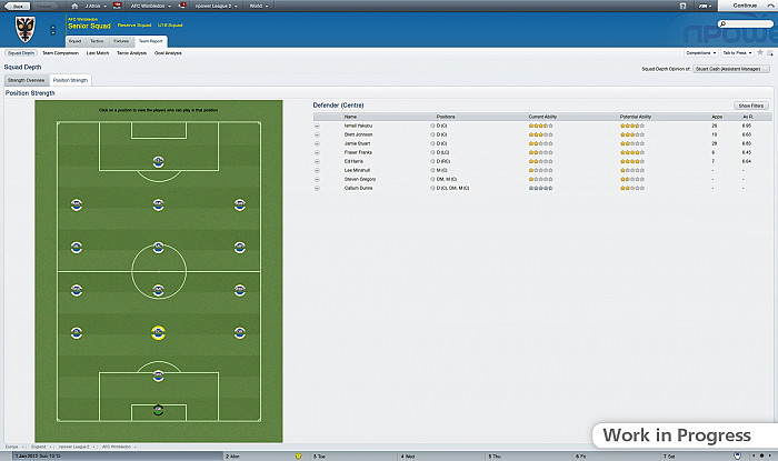 Скриншот из игры Football Manager 2012