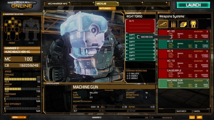 Скриншот из игры MechWarrior Online
