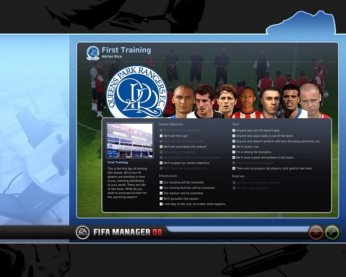 Скриншот из игры FIFA Manager 08