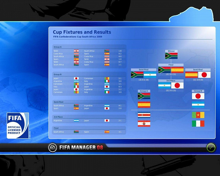 Скриншот из игры FIFA Manager 08