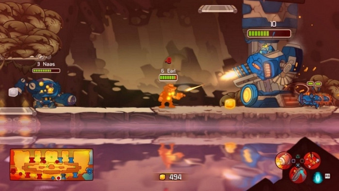 Скриншот из игры Awesomenauts