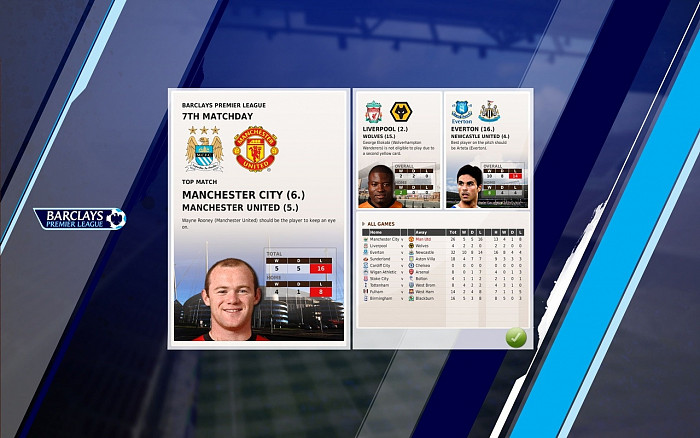 Скриншот из игры Fifa Manager 11