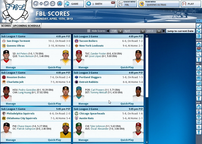 Скриншот из игры Out of the Park Baseball 13