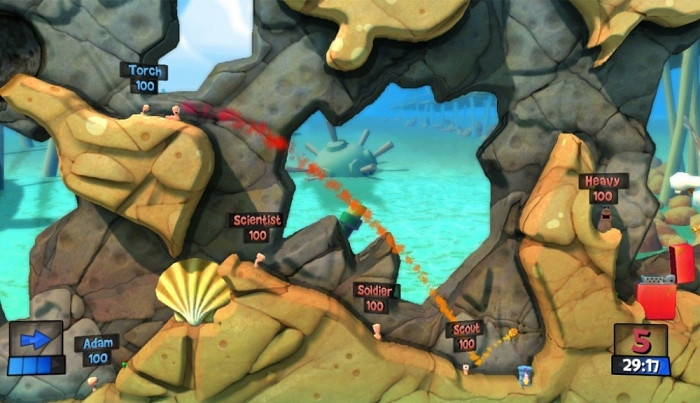 Скриншот из игры Worms Revolution