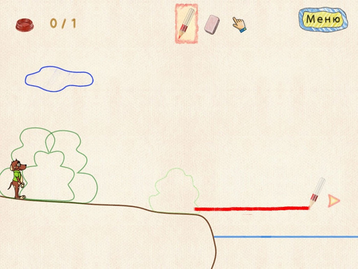 Скриншот из игры Рекс. Нарисованный пес