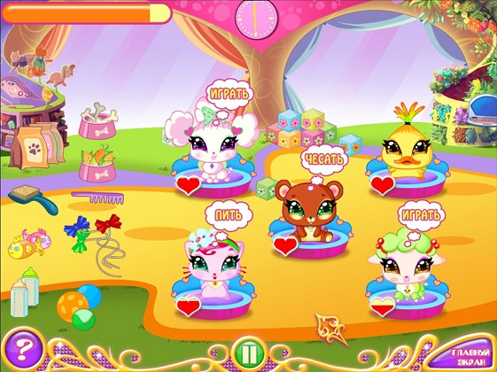 Скриншот из игры Winx Club. Флора и ее питомцы