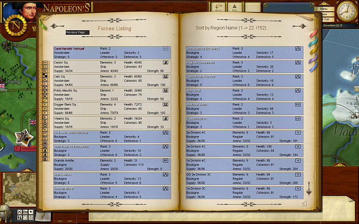 Скриншот из игры Napoleon's Campaigns