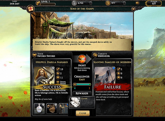 Скриншот из игры Game of Thrones: Ascent