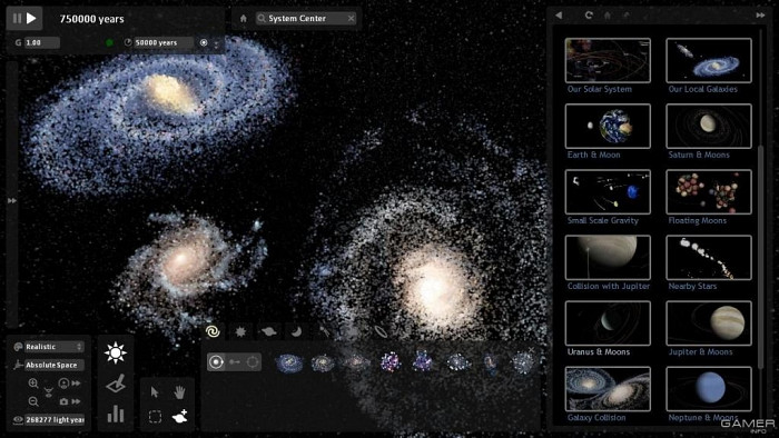 Скриншот из игры Universe Sandbox