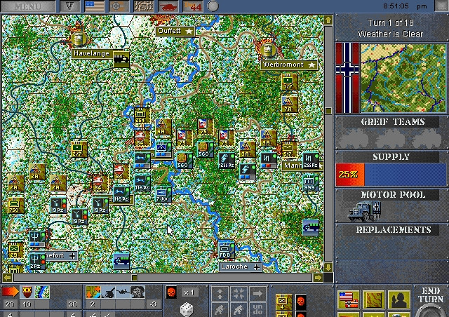 Скриншот из игры Decisive Battles of World War II: The Ardennes Offensive