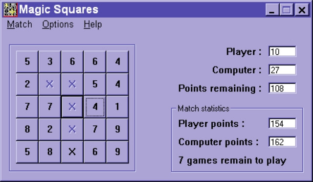 Скриншот из игры Magic Squares