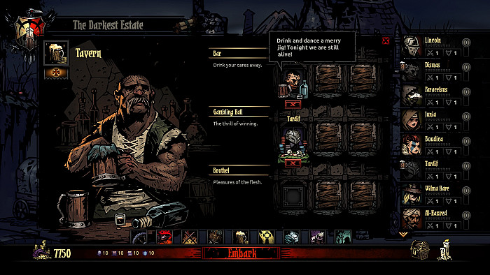 Скриншот из игры Darkest Dungeon