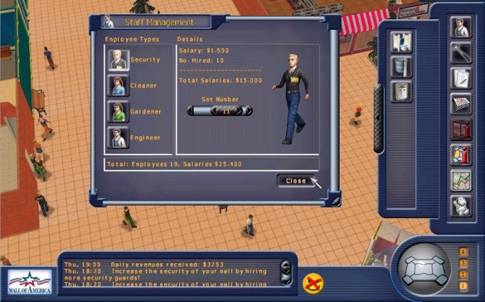 Скриншот из игры Mall of America Tycoon