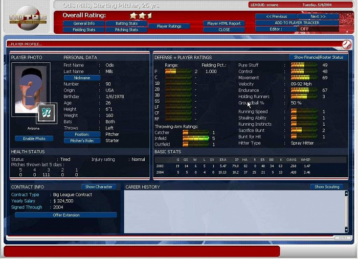 Скриншот из игры Out of the Park Baseball 6