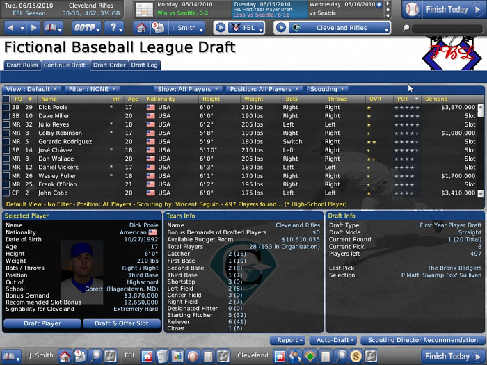 Скриншот из игры Out of the Park Baseball 11