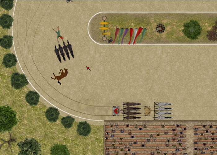 Скриншот из игры Qvadriga