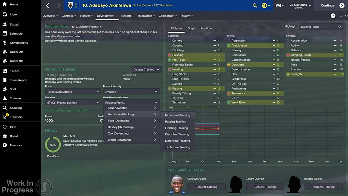 Скриншот из игры Football Manager 2015