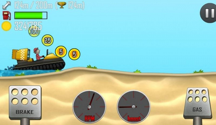 Скриншот из игры Hill Climb Racing