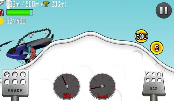 Скриншот из игры Hill Climb Racing