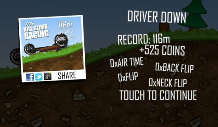 Скриншот из игры Hill Climb Racing