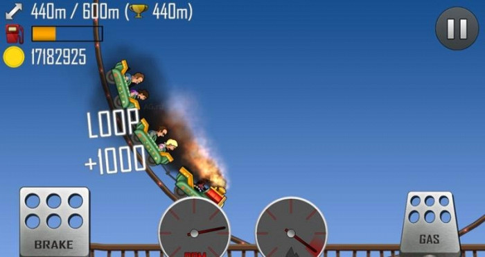 Скриншот из игры Hill Climb Racing