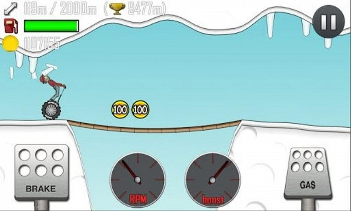 Скриншот из игры Hill Climb Racing