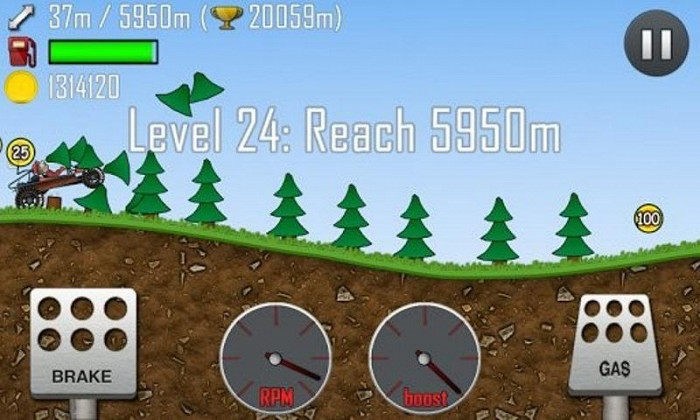 Скриншот из игры Hill Climb Racing