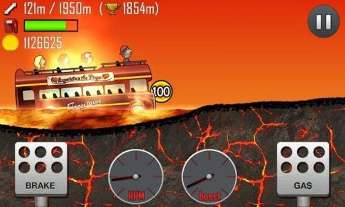 Скриншот из игры Hill Climb Racing