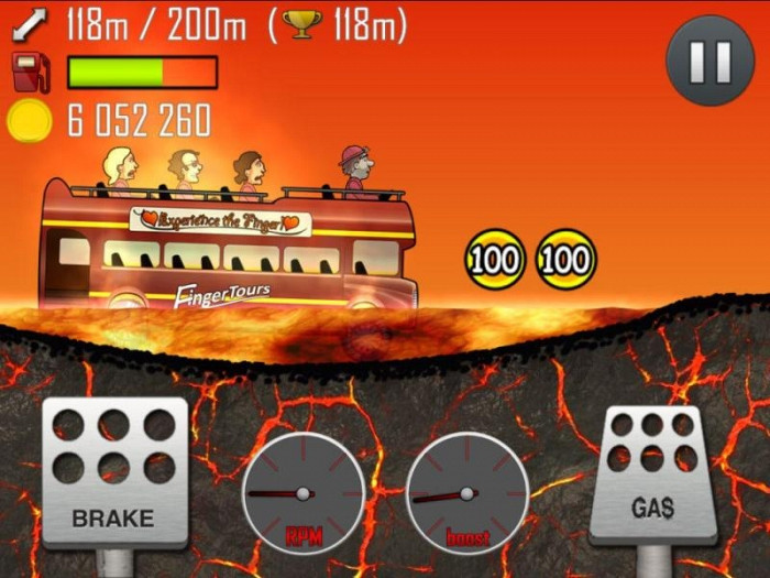 Скриншот из игры Hill Climb Racing