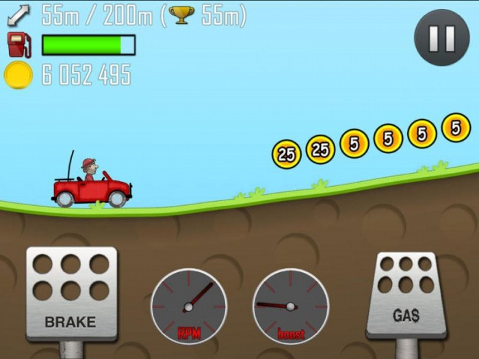 Скриншот из игры Hill Climb Racing